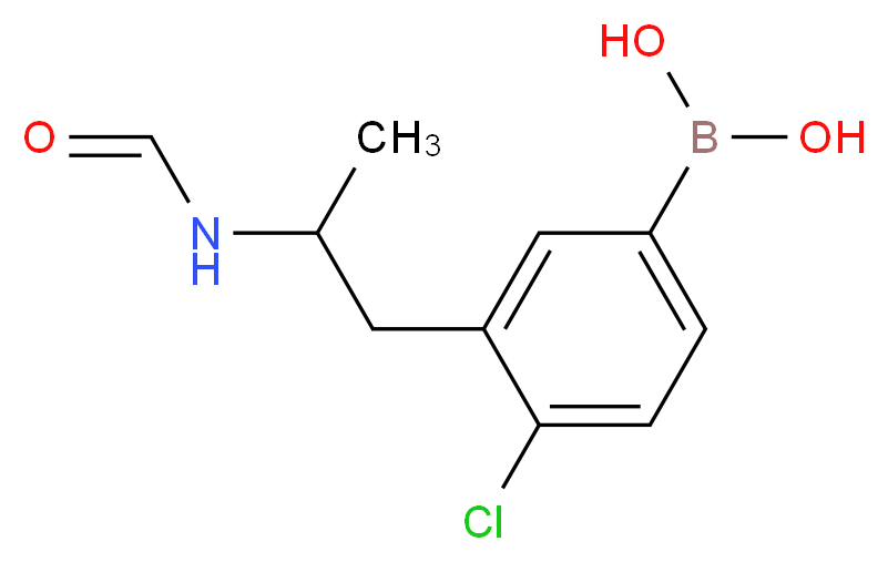 [4-chloro-3-(2-formamidopropyl)phenyl]boronic acid_分子结构_CAS_871332-74-0