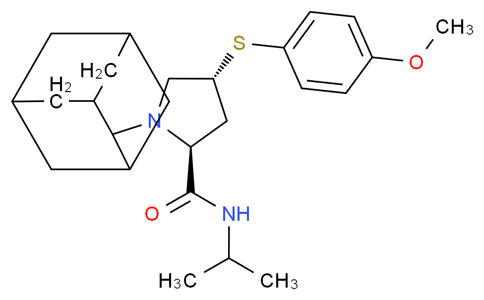 (4R)-1-(2-adamantyl)-N-isopropyl-4-[(4-methoxyphenyl)thio]-L-prolinamide_分子结构_CAS_)