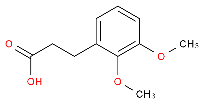 3-(2,3-Dimethoxyphenyl)propionic acid_分子结构_CAS_10538-48-4)