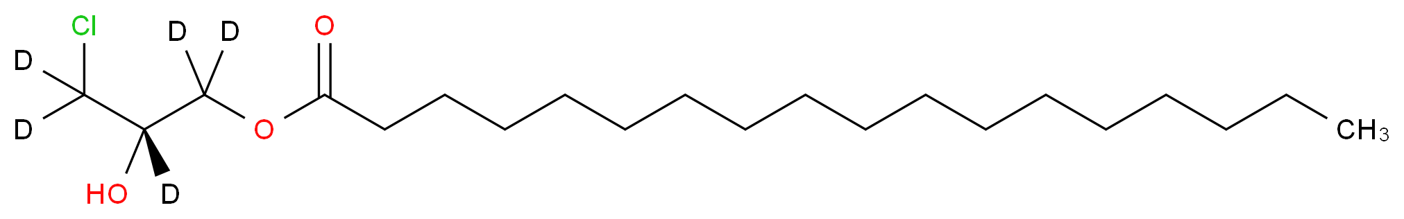 (2S)-3-chloro-2-hydroxy(<sup>2</sup>H<sub>5</sub>)propyl octadecanoate_分子结构_CAS_1329611-08-6