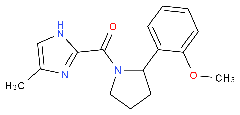 2-{[2-(2-methoxyphenyl)pyrrolidin-1-yl]carbonyl}-4-methyl-1H-imidazole_分子结构_CAS_)