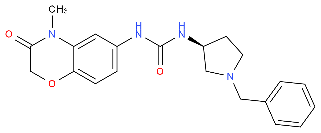 N-[(3S)-1-benzylpyrrolidin-3-yl]-N'-(4-methyl-3-oxo-3,4-dihydro-2H-1,4-benzoxazin-6-yl)urea_分子结构_CAS_)