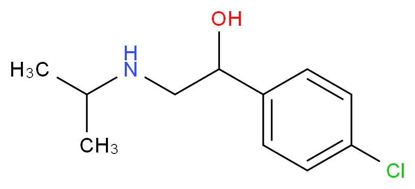 1-(4-chlorophenyl)-2-[(propan-2-yl)amino]ethan-1-ol_分子结构_CAS_23299-13-0