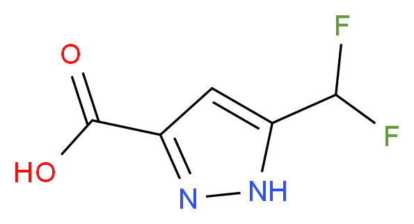 5-(difluoromethyl)-1H-pyrazole-3-carboxylic acid_分子结构_CAS_681034-51-5)