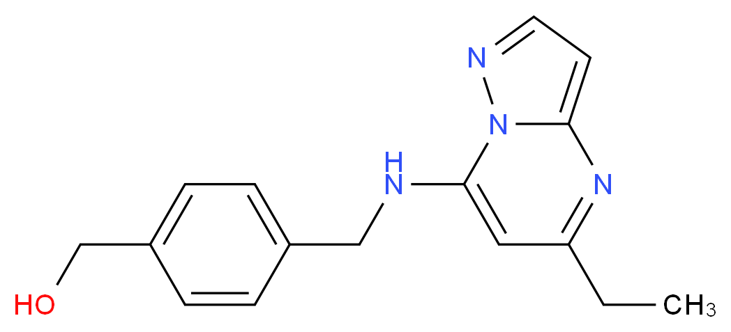 (4-{[(5-ethylpyrazolo[1,5-a]pyrimidin-7-yl)amino]methyl}phenyl)methanol_分子结构_CAS_)