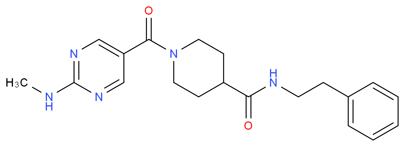 1-{[2-(methylamino)pyrimidin-5-yl]carbonyl}-N-(2-phenylethyl)piperidine-4-carboxamide_分子结构_CAS_)