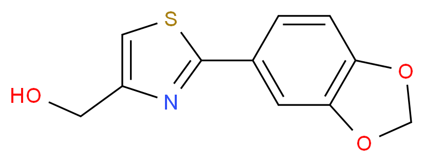 [2-(2H-1,3-benzodioxol-5-yl)-1,3-thiazol-4-yl]methanol_分子结构_CAS_248249-56-1