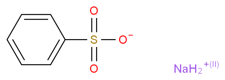 苯磺酸钠, 98%, 大约含有2%的水_分子结构_CAS_515-42-4)