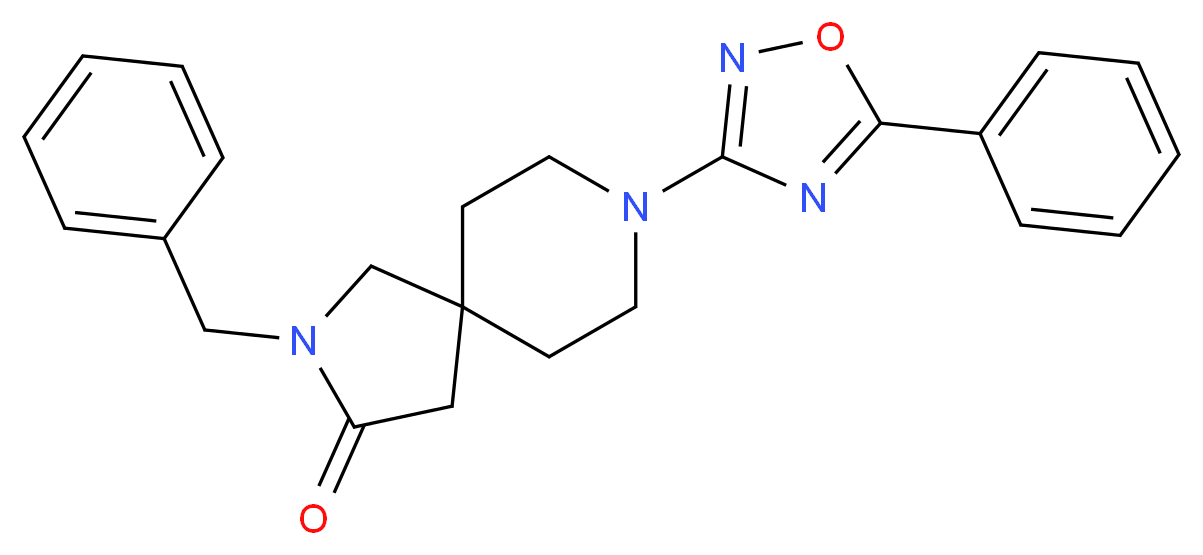 2-benzyl-8-(5-phenyl-1,2,4-oxadiazol-3-yl)-2,8-diazaspiro[4.5]decan-3-one_分子结构_CAS_)