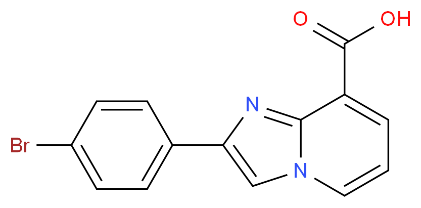 2-(4-bromophenyl)imidazo[1,2-a]pyridine-8-carboxylic acid_分子结构_CAS_133427-42-6