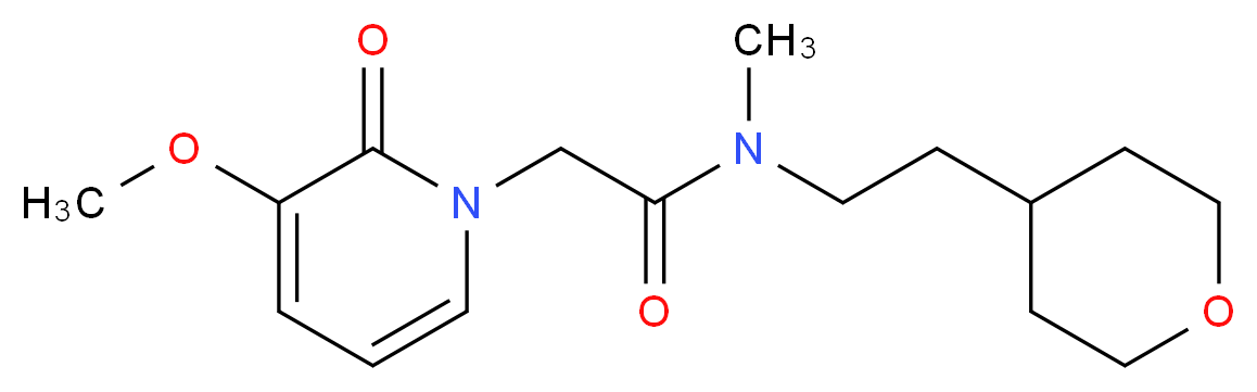 2-(3-methoxy-2-oxopyridin-1(2H)-yl)-N-methyl-N-[2-(tetrahydro-2H-pyran-4-yl)ethyl]acetamide_分子结构_CAS_)