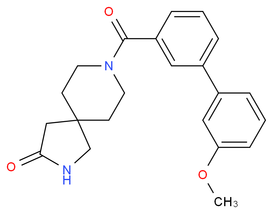 8-[(3'-methoxy-3-biphenylyl)carbonyl]-2,8-diazaspiro[4.5]decan-3-one_分子结构_CAS_)