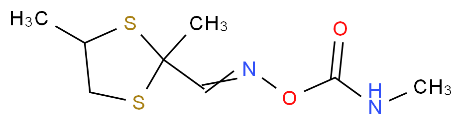 [(2,4-dimethyl-1,3-dithiolan-2-yl)methylidene]amino N-methylcarbamate_分子结构_CAS_26419-73-8