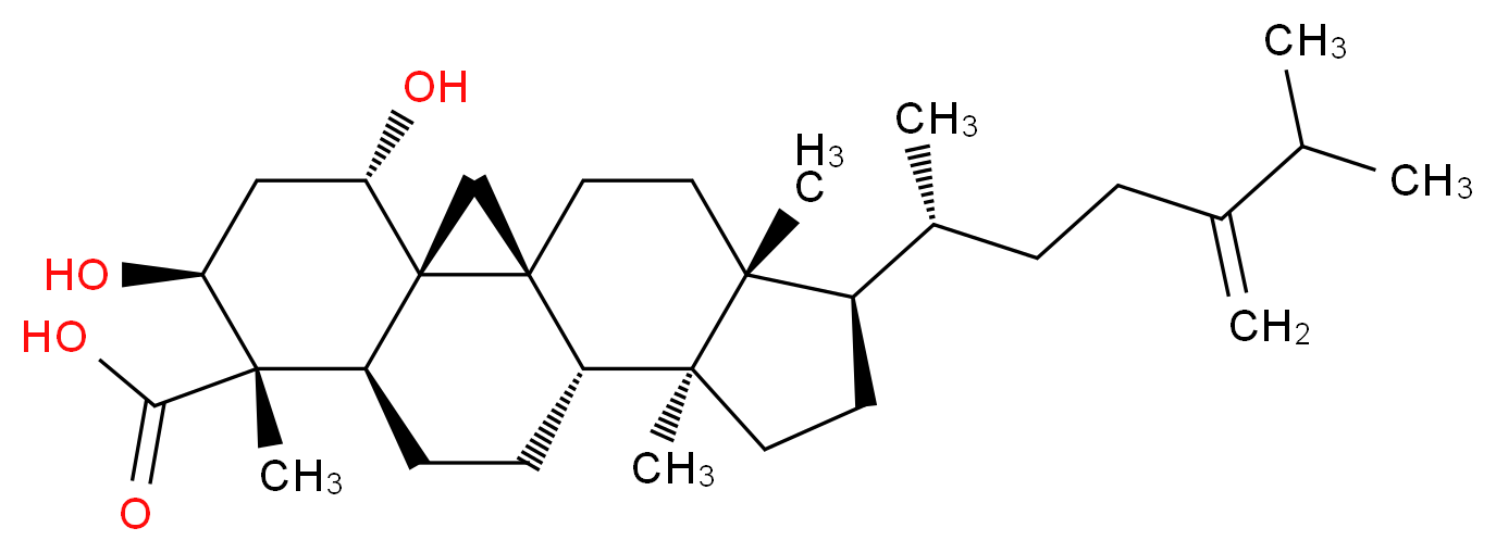 (1S,3S,4S,6S,7S,8R,11S,12S,15R,16R)-4,6-dihydroxy-7,12,16-trimethyl-15-[(2R)-6-methyl-5-methylideneheptan-2-yl]pentacyclo[9.7.0.0<sup>1</sup>,<sup>3</sup>.0<sup>3</sup>,<sup>8</sup>.0<sup>1</sup><sup>2</sup>,<sup>1</sup><sup>6</sup>]octadecane-7-carboxylic acid_分子结构_CAS_215609-93-1