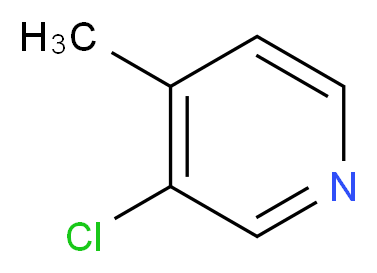 3-Chloro-4-methylpyridine_分子结构_CAS_72093-04-0)