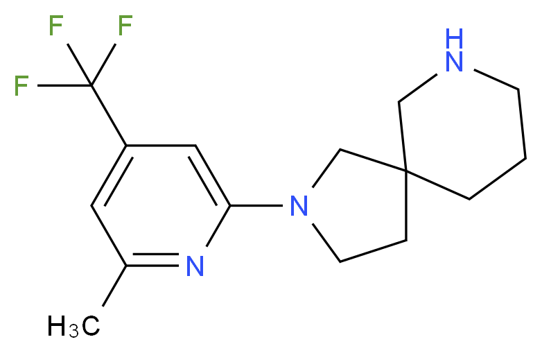2-[6-methyl-4-(trifluoromethyl)pyridin-2-yl]-2,7-diazaspiro[4.5]decane_分子结构_CAS_)