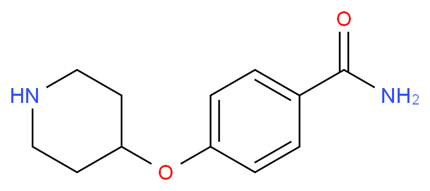 4-(4-哌啶氧基)苯甲酰胺_分子结构_CAS_609781-30-8)