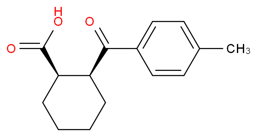 CIS-2-(4-METHYLBENZOYL)CYCLOHEXANE-1-CARBOXYLIC ACID_分子结构_CAS_107147-13-7)