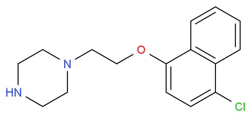 1-{2-[(4-chloronaphthalen-1-yl)oxy]ethyl}piperazine_分子结构_CAS_401801-98-7