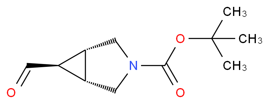 tert-butyl (1R,5S,6R)-6-formyl-3-azabicyclo[3.1.0]hexane-3-carboxylate_分子结构_CAS_419572-19-3