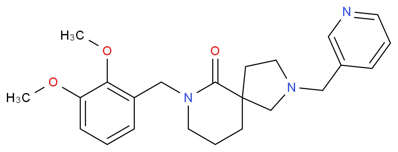 7-(2,3-dimethoxybenzyl)-2-(3-pyridinylmethyl)-2,7-diazaspiro[4.5]decan-6-one_分子结构_CAS_)