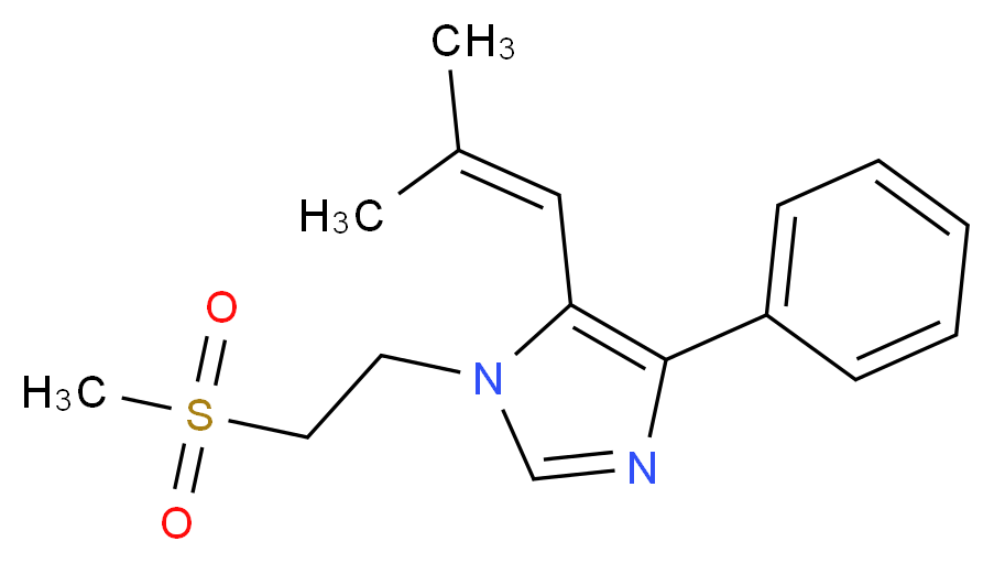 5-(2-methylprop-1-en-1-yl)-1-[2-(methylsulfonyl)ethyl]-4-phenyl-1H-imidazole_分子结构_CAS_)