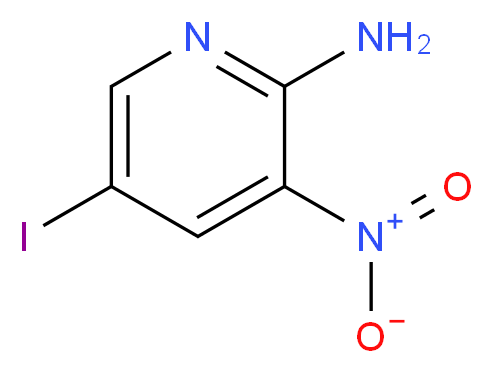 2-氨基-5-碘-3-硝基吡啶_分子结构_CAS_25391-57-5)