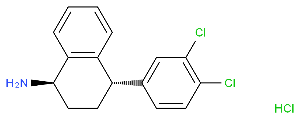 (1R,4S)-N-Desmethyl Sertraline Hydrochloride_分子结构_CAS_675126-08-6)