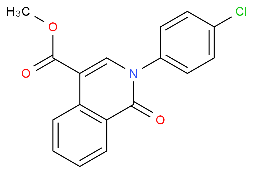 Methyl 2-(4-chlorophenyl)-1-oxo-1,2-dihydro-4-isoquinolinecarboxylate_分子结构_CAS_)