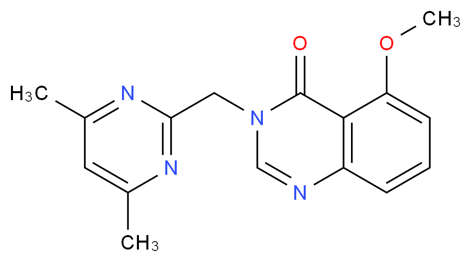 3-[(4,6-dimethylpyrimidin-2-yl)methyl]-5-methoxyquinazolin-4(3H)-one_分子结构_CAS_)