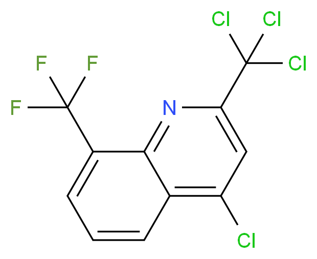 4-CHLORO-2-TRICHLOROMETHYL-8-TRIFLUOROMETHYL-QUINOLINE_分子结构_CAS_91991-76-3)