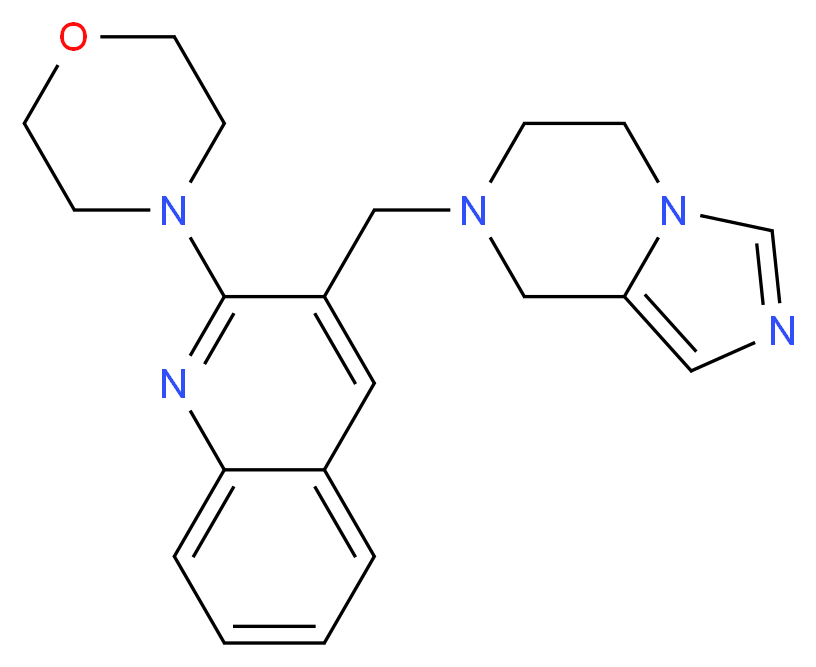 3-(5,6-dihydroimidazo[1,5-a]pyrazin-7(8H)-ylmethyl)-2-morpholin-4-ylquinoline_分子结构_CAS_)