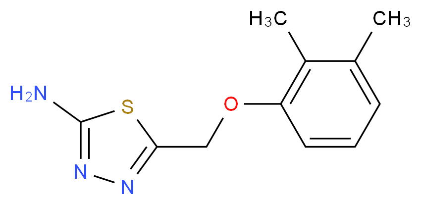 5-[(2,3-dimethylphenoxy)methyl]-1,3,4-thiadiazol-2-amine_分子结构_CAS_123217-00-5)