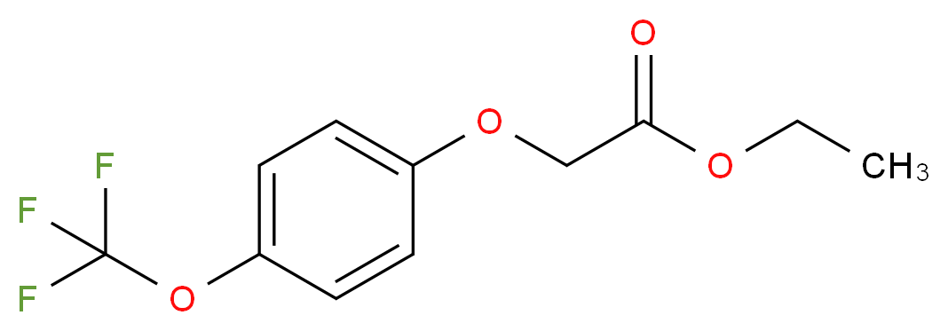 (4-TRIFLUOROMETHOXYPHENOXY) ACETIC ACID ETHYL ESTER_分子结构_CAS_710328-15-7)