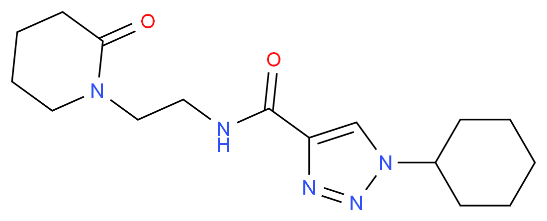 1-cyclohexyl-N-[2-(2-oxo-1-piperidinyl)ethyl]-1H-1,2,3-triazole-4-carboxamide_分子结构_CAS_)