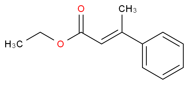 反-β-甲基肉桂酸乙酯_分子结构_CAS_1504-72-9)