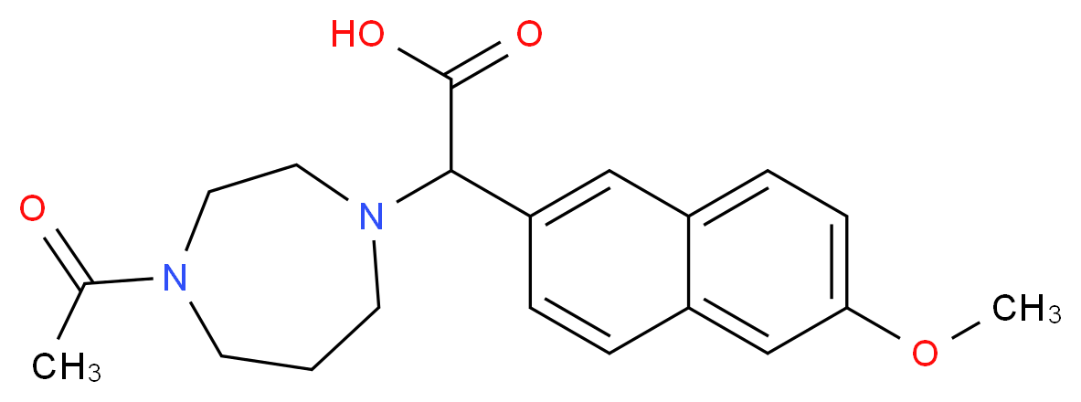 (4-acetyl-1,4-diazepan-1-yl)(6-methoxy-2-naphthyl)acetic acid_分子结构_CAS_)