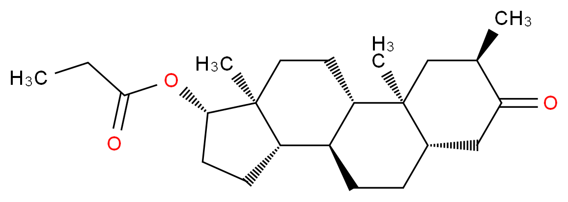 (1S,2S,4R,7S,10R,11S,14S,15S)-2,4,15-trimethyl-5-oxotetracyclo[8.7.0.0<sup>2</sup>,<sup>7</sup>.0<sup>1</sup><sup>1</sup>,<sup>1</sup><sup>5</sup>]heptadecan-14-yl propanoate_分子结构_CAS_58-19-5