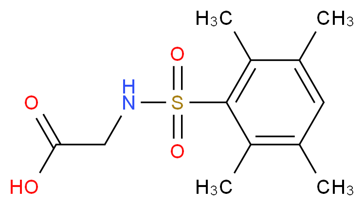 (2,3,5,6-Tetramethyl-benzenesulfonylamino)-acetic acid_分子结构_CAS_379250-94-9)