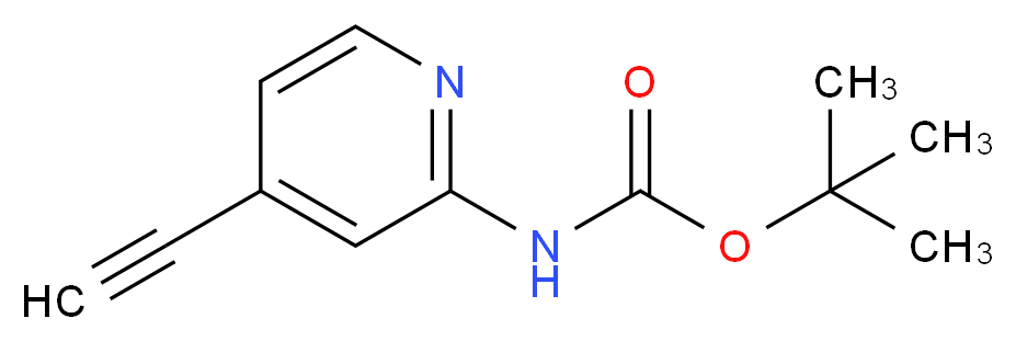 tert-butyl N-(4-ethynylpyridin-2-yl)carbamate_分子结构_CAS_1196145-93-3