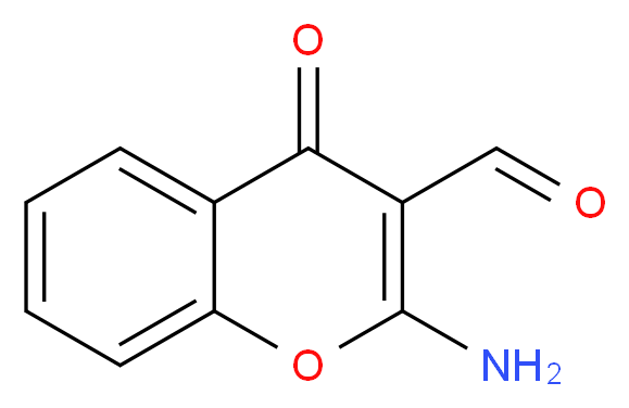 2-氨基-3-甲酰色酮_分子结构_CAS_61424-76-8)