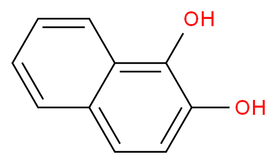 naphthalene-1,2-diol_分子结构_CAS_574-00-5