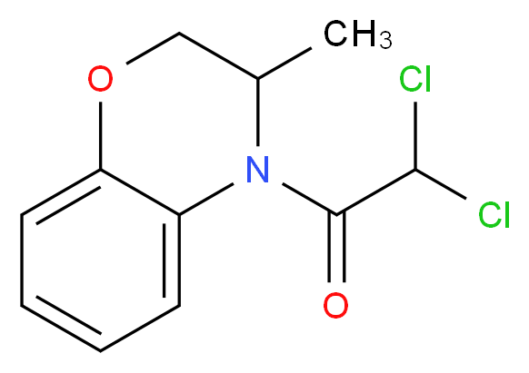 2,2-dichloro-1-(3-methyl-3,4-dihydro-2H-1,4-benzoxazin-4-yl)ethan-1-one_分子结构_CAS_98730-04-2