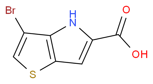 3-Bromo-4H-thieno[3,2-b]pyrrole-5-carboxylic acid_分子结构_CAS_332099-36-2)