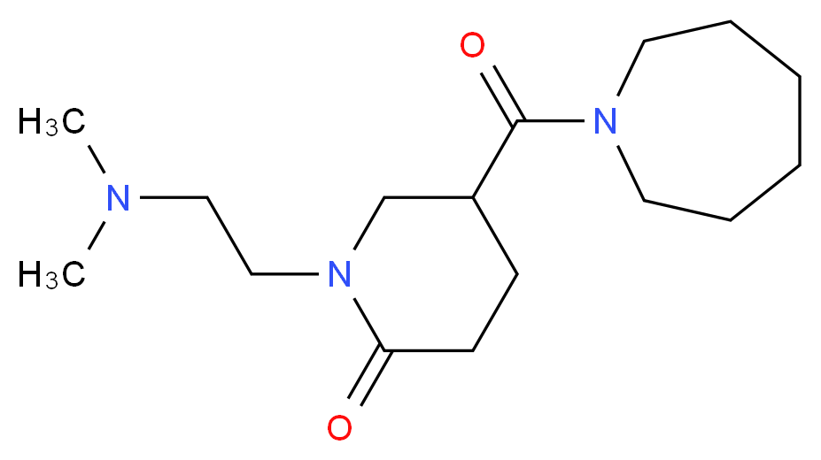 5-(1-azepanylcarbonyl)-1-[2-(dimethylamino)ethyl]-2-piperidinone_分子结构_CAS_)
