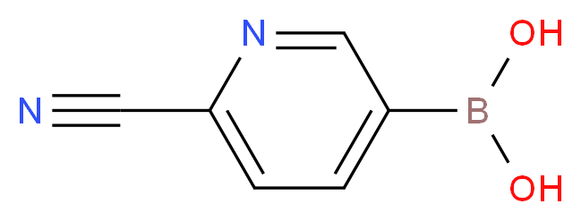 (6-Cyanopyridin-3-yl)boronic acid_分子结构_CAS_1011722-07-8)