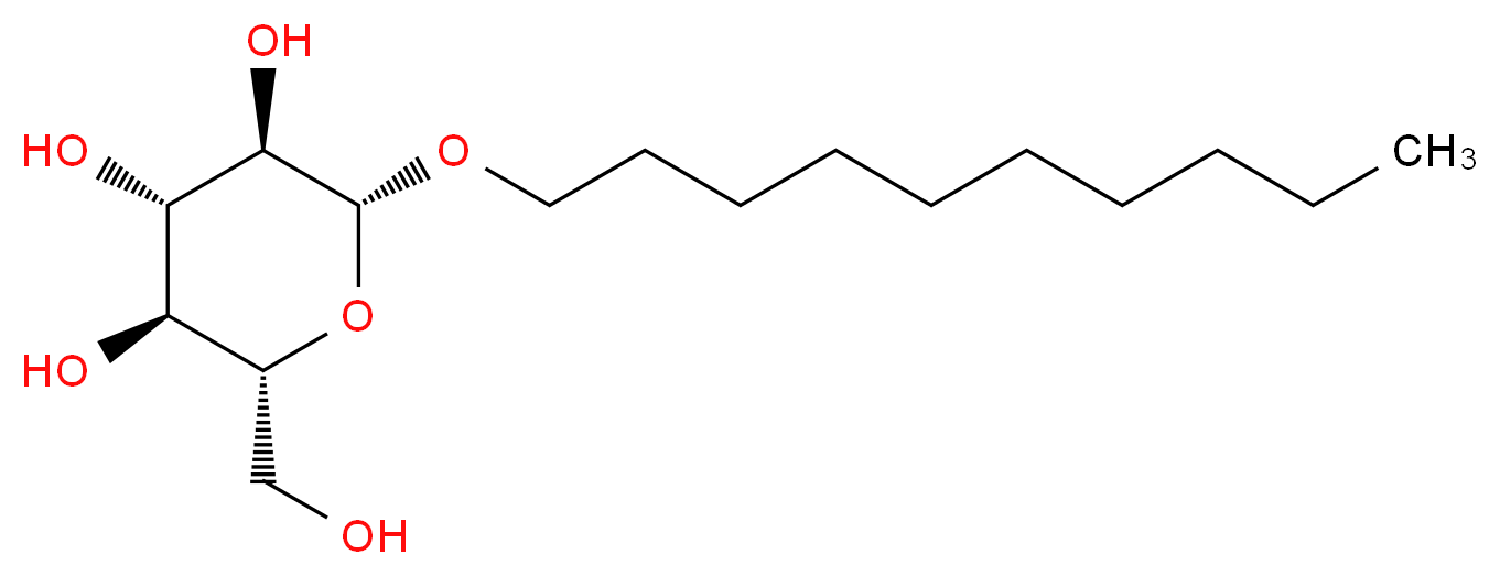 (2R,3R,4S,5S,6R)-2-(decyloxy)-6-(hydroxymethyl)oxane-3,4,5-triol_分子结构_CAS_58846-77-8