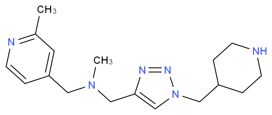 N-methyl-1-(2-methylpyridin-4-yl)-N-{[1-(piperidin-4-ylmethyl)-1H-1,2,3-triazol-4-yl]methyl}methanamine_分子结构_CAS_)