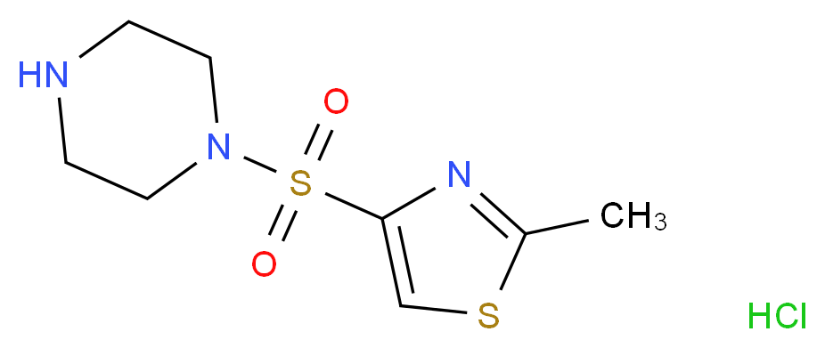 1-(2-methyl-1,3-thiazole-4-sulfonyl)piperazine hydrochloride_分子结构_CAS_)
