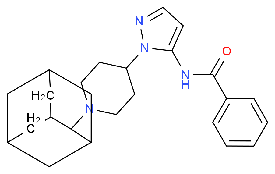 N-{1-[1-(2-adamantyl)-4-piperidinyl]-1H-pyrazol-5-yl}benzamide_分子结构_CAS_)